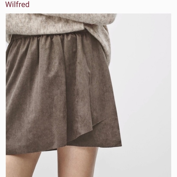 New Wilfred Free Tan Suede Skirt - Picture 5 of 8